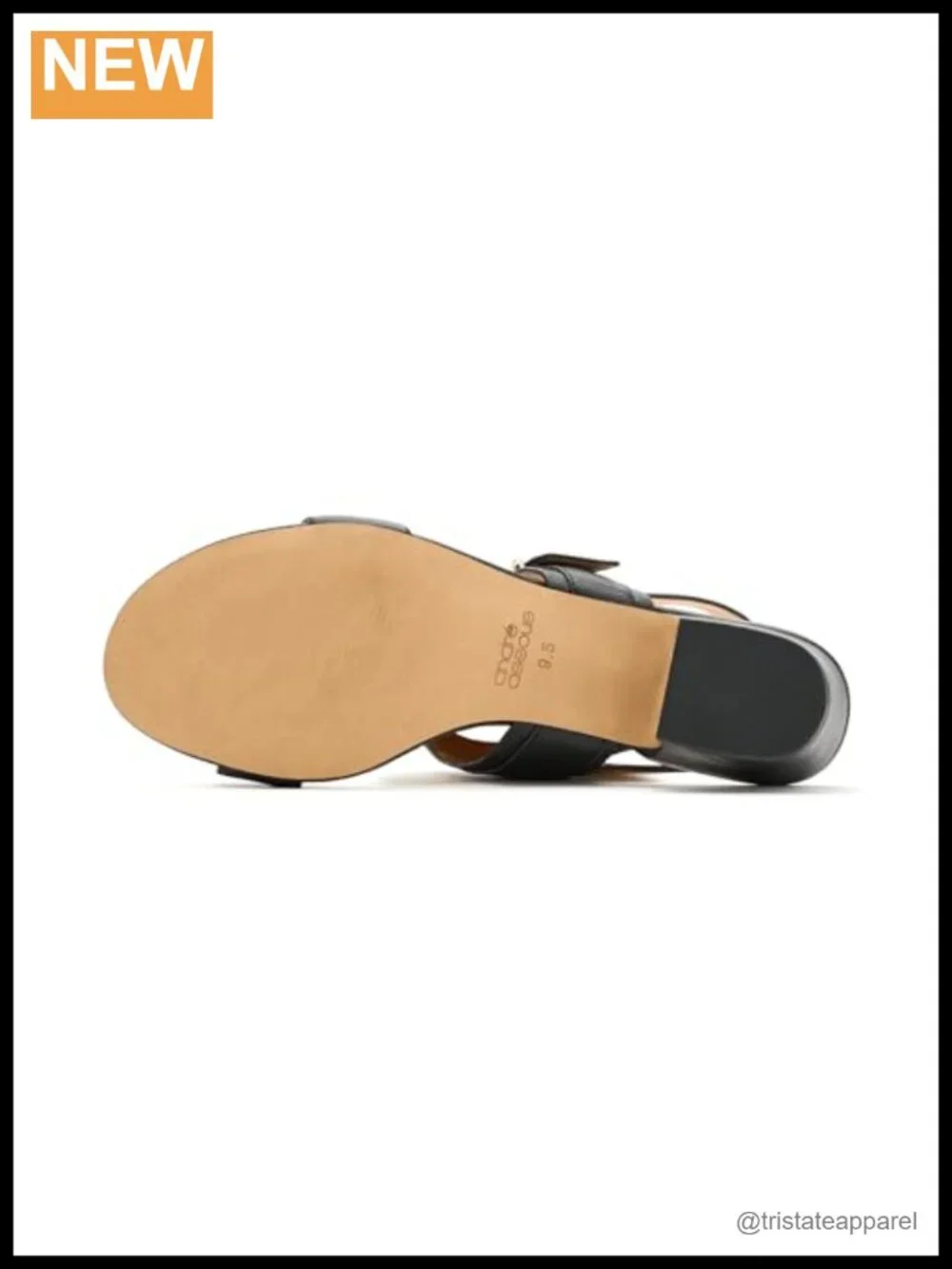 Patresa Slingback Block Heel Sandal Faux Leather Open Toe
